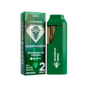 Watermelon Mimosa Sativa Clean Cart 2.0g Live Resin and Liquid Diamond Disposable