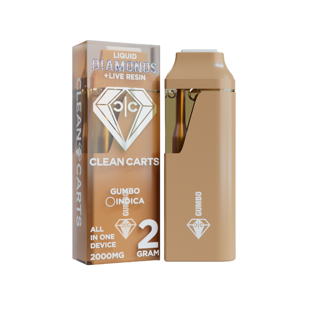 Clean Carts Gumbo Indica Disposable Vape