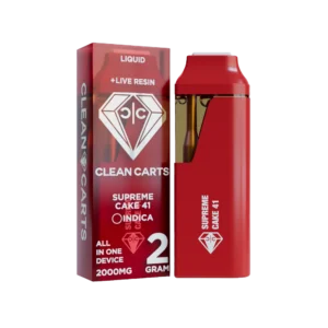 Supreme Cake 41 Indica Clean Cart 2.0g Live Resin and Liquid Diamond Disposable