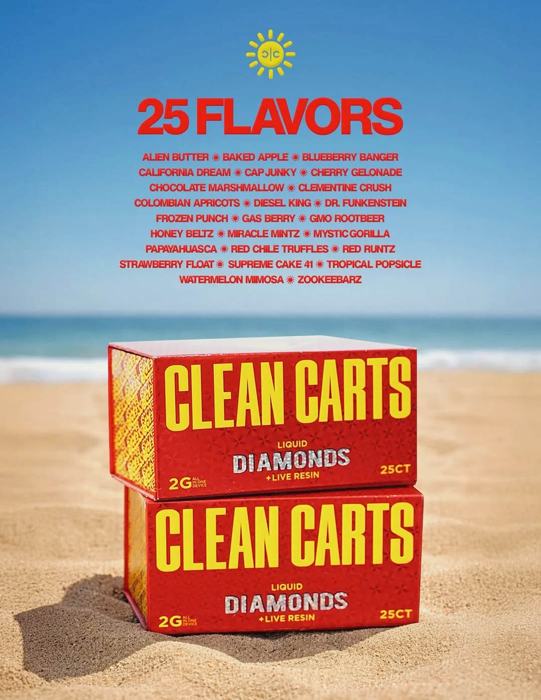 clean carts 2g disposable bulk 25 ct box