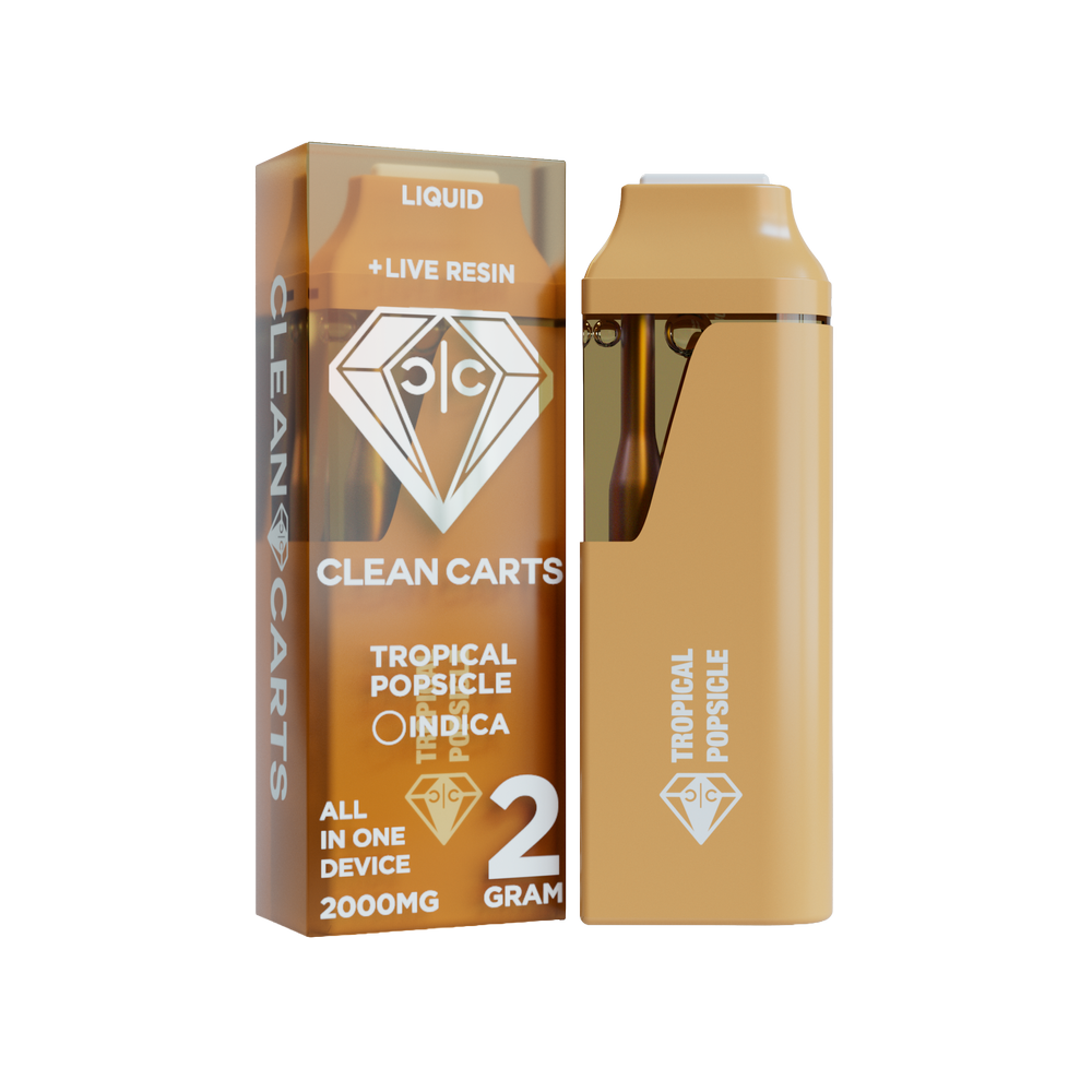 Tropical Popsicle Indica Clean Cart 2.0g Live Resin and Liquid Diamond Disposable